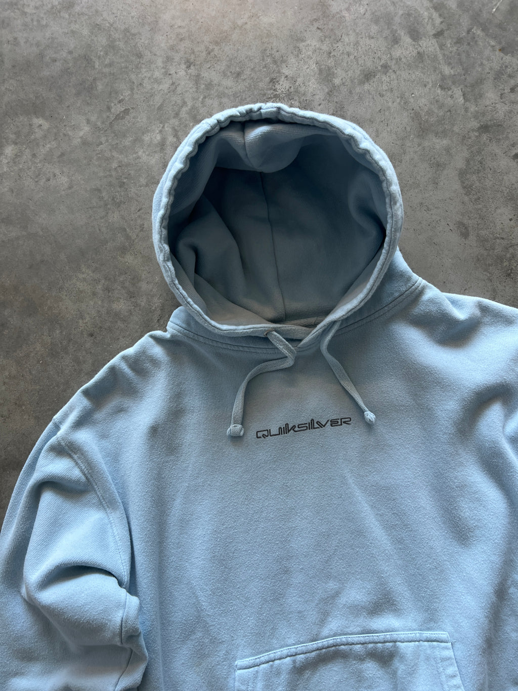 Vintage Baby Blue Quicksilver Hoodie - L