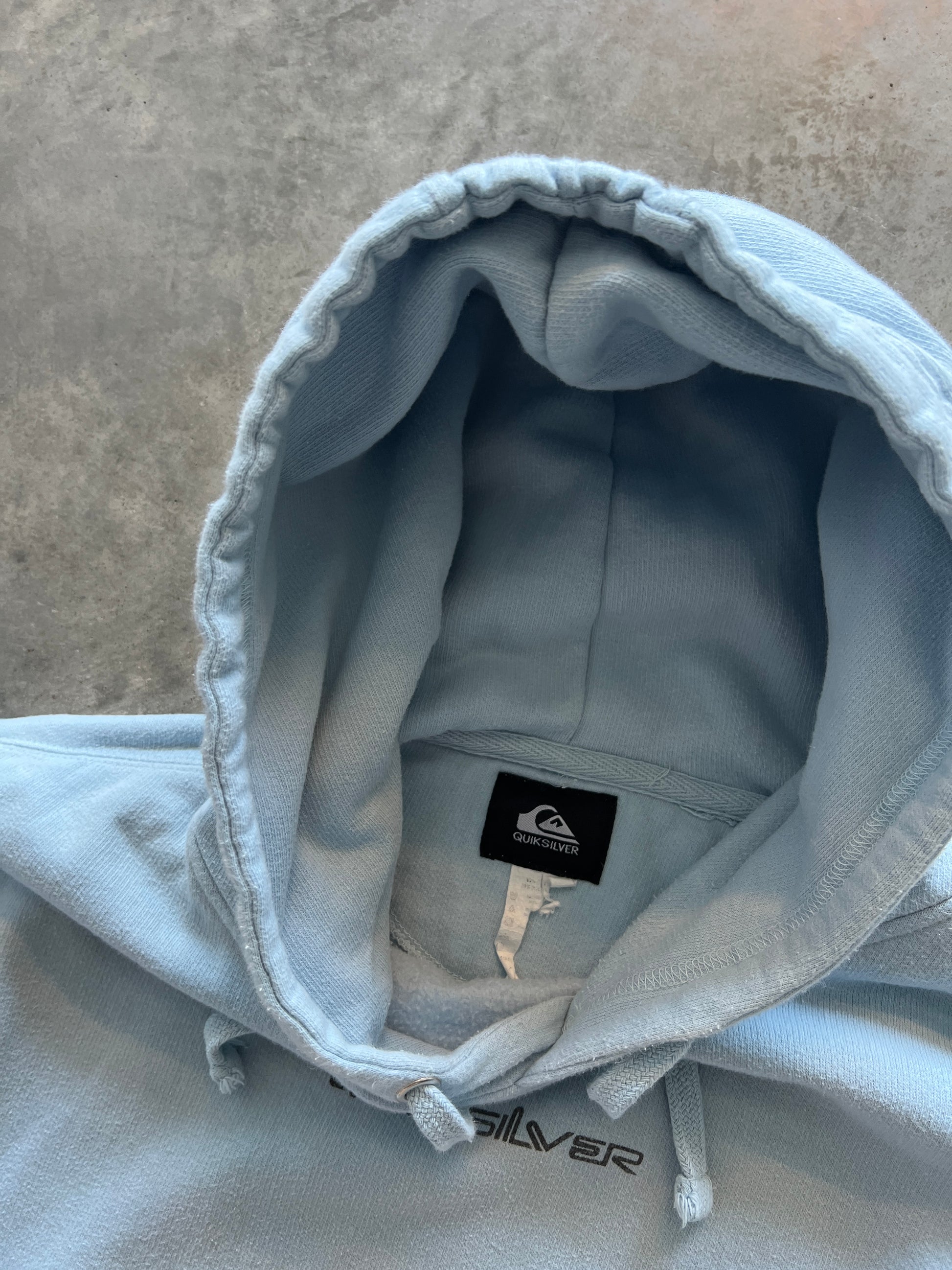 Vintage Baby Blue Quicksilver Hoodie - L