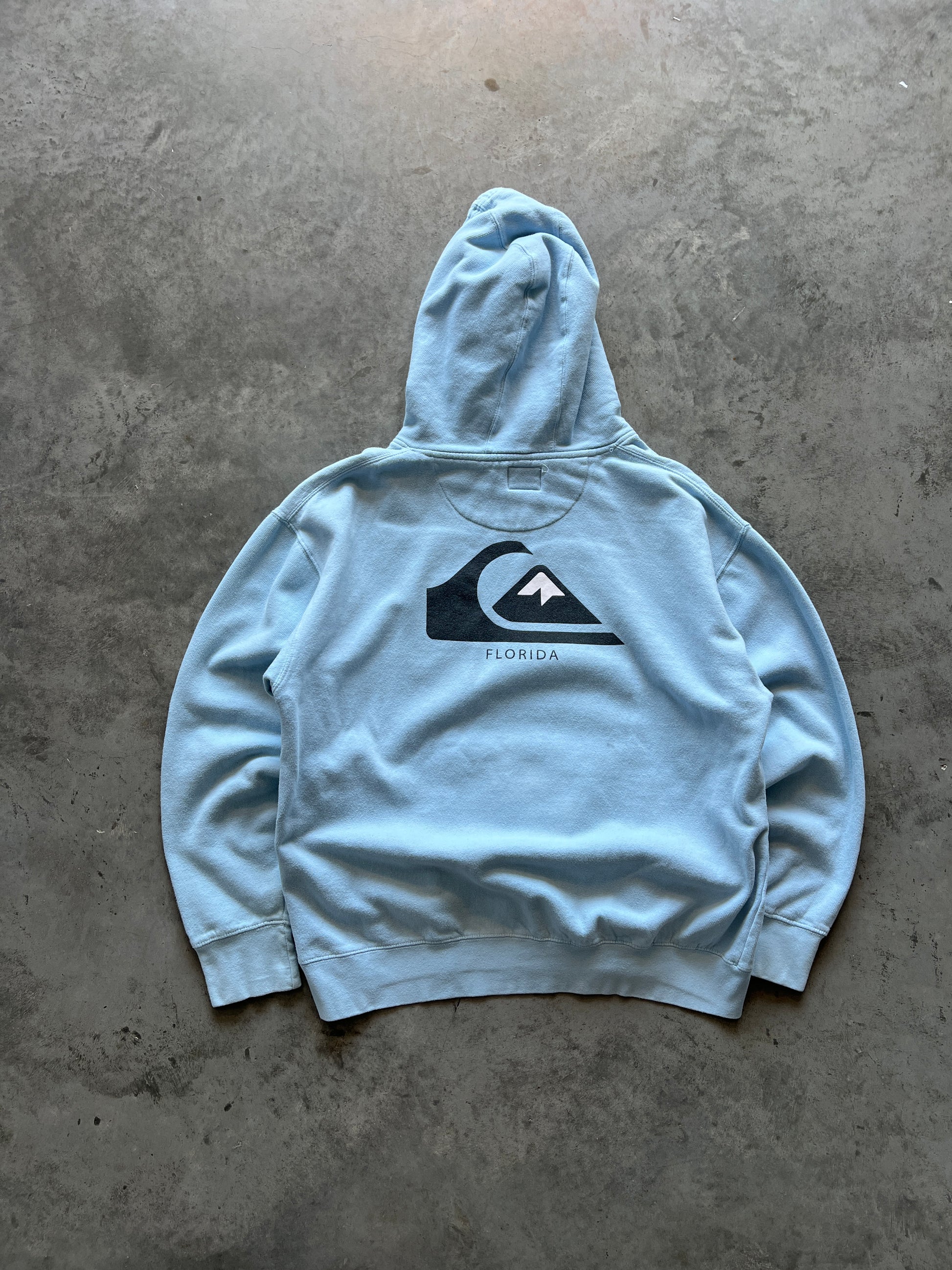 Vintage Baby Blue Quicksilver Hoodie - L