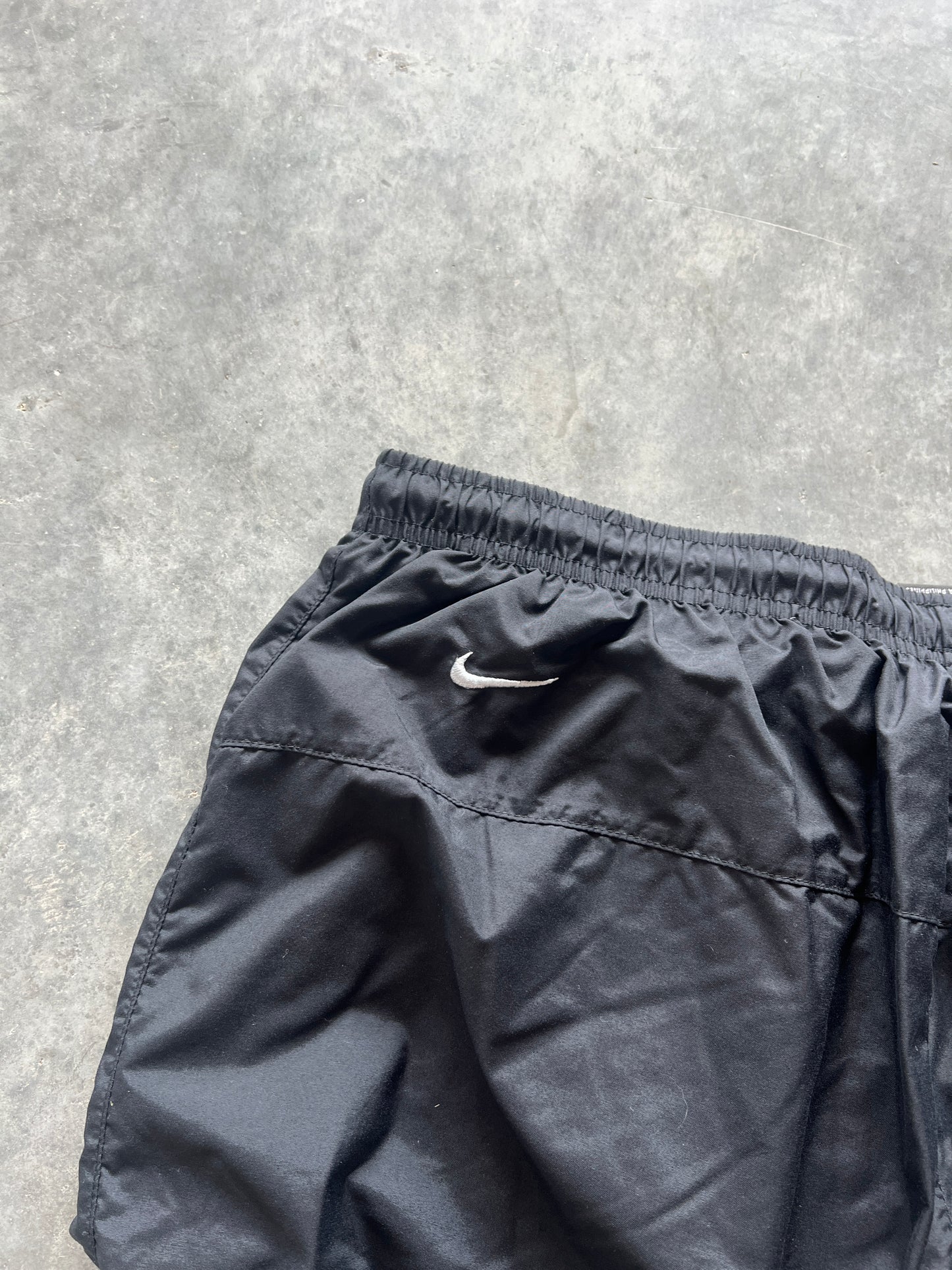 Vintage Black Spellout Nike Track Pants - L