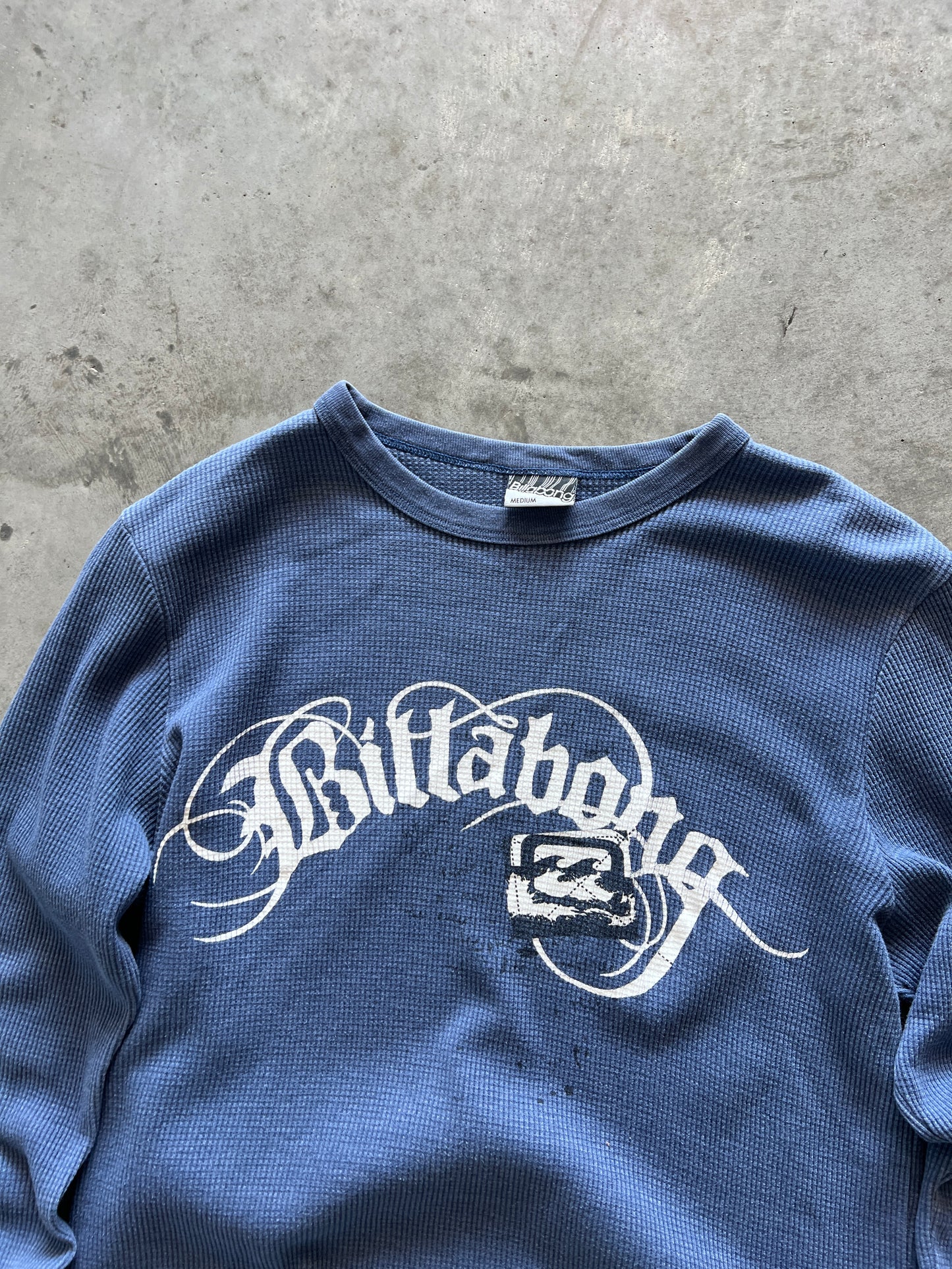 Vintage Blue Billabong Spellout Thermal - M