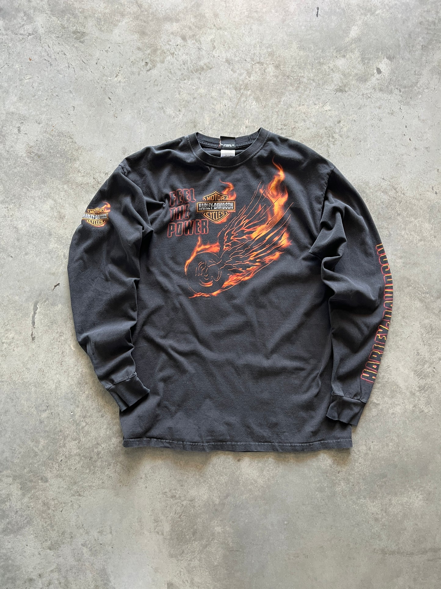 Vintage Harley Davidson Flames Shirt - L