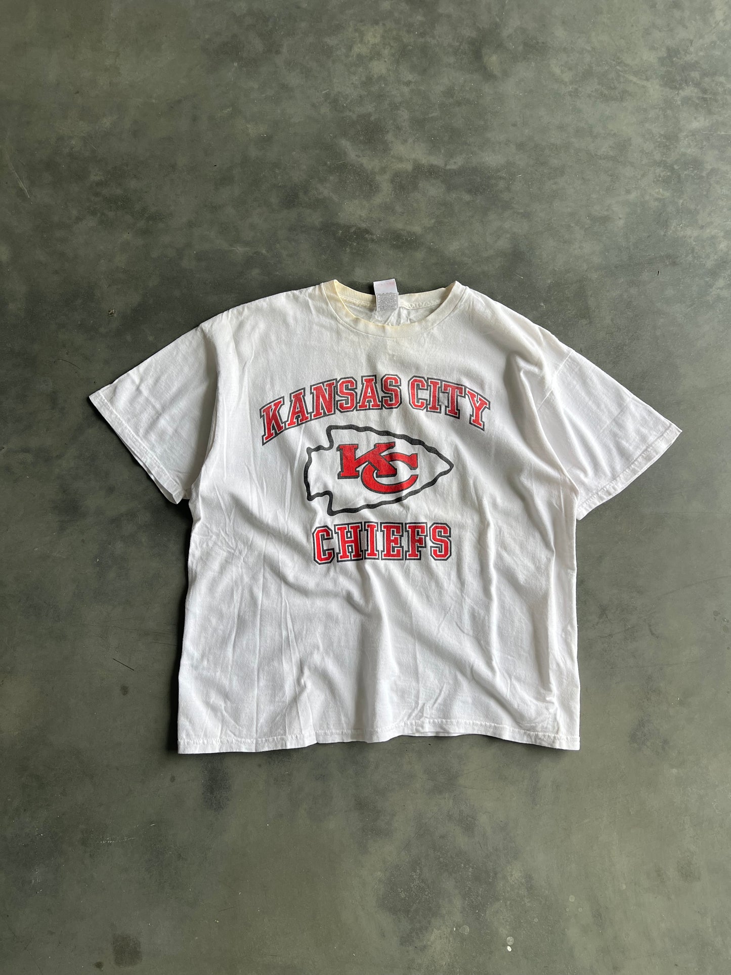 Vintage White Kansas City Chiefs Shirt - XL