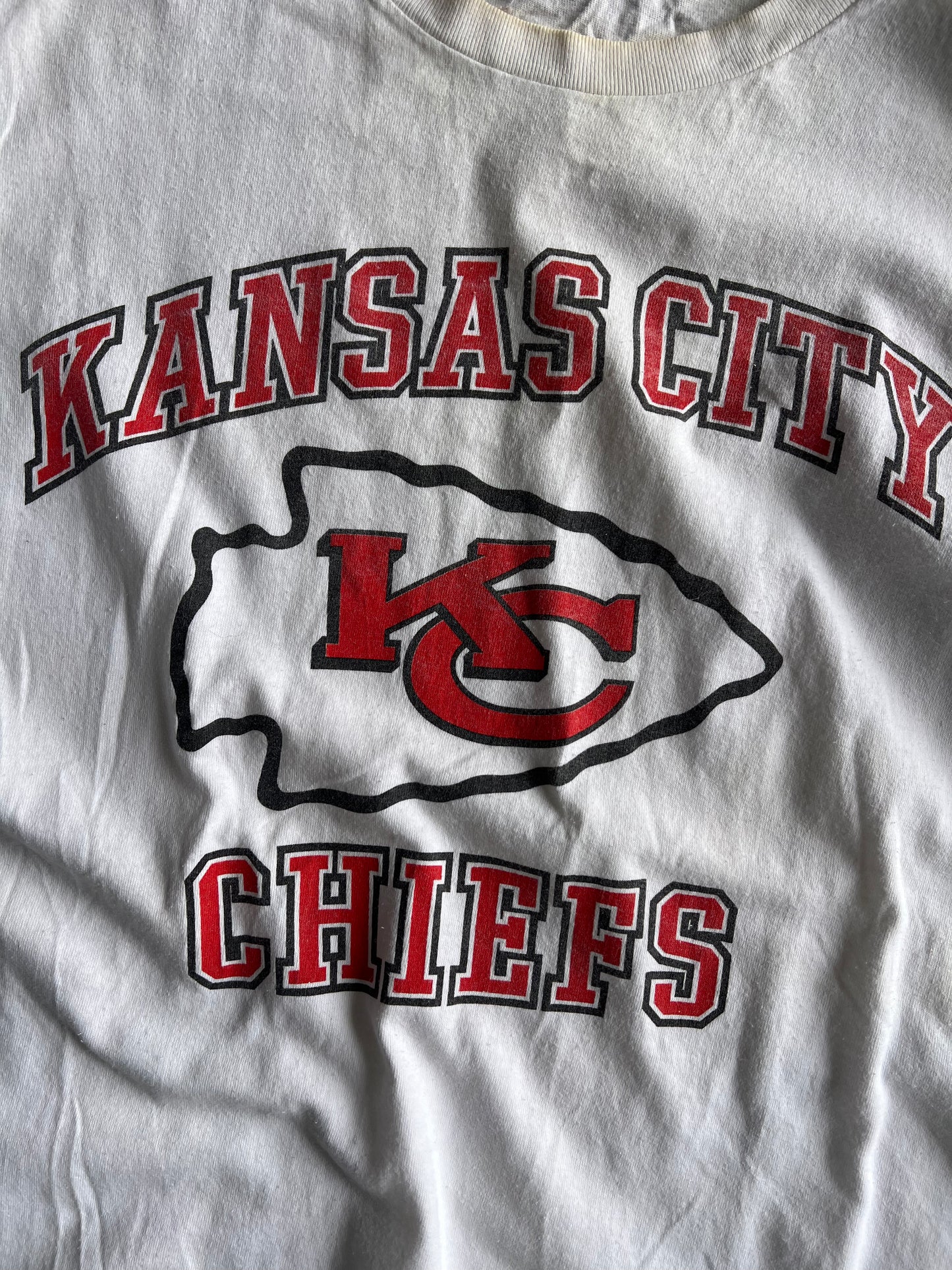 Vintage White Kansas City Chiefs Shirt - XL