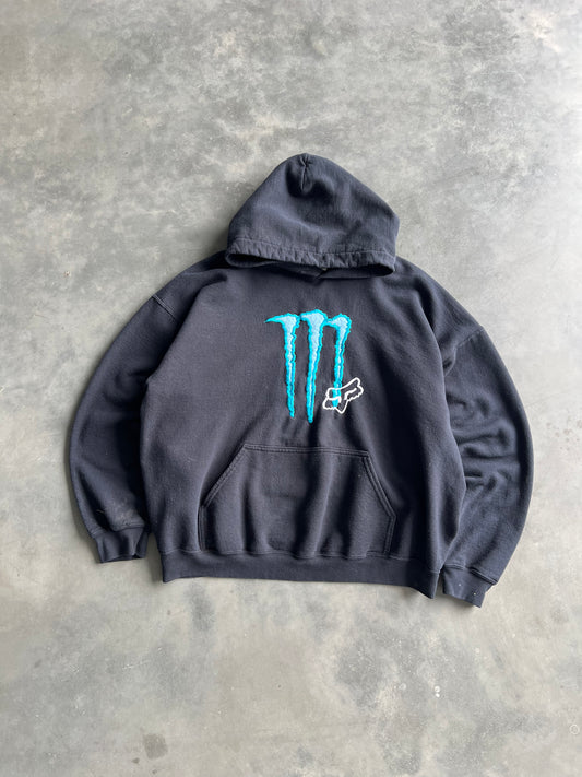 Vintage Black Monster Energy Hoodie - XL
