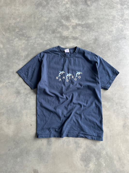 Vintage Blue San Diego Dolphin Shirt  - L