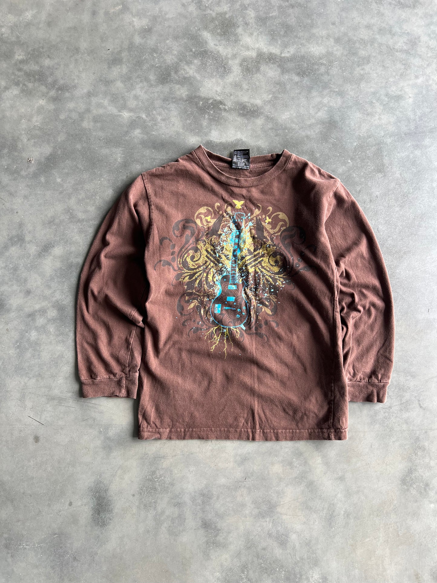 Vintage Brown Top Heavy Y2k Shirt - XS