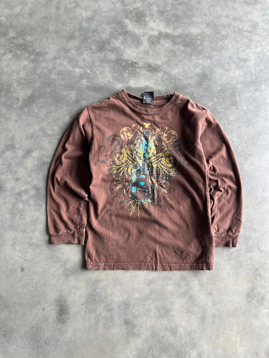 Vintage Brown Top Heavy Y2k Shirt - XS