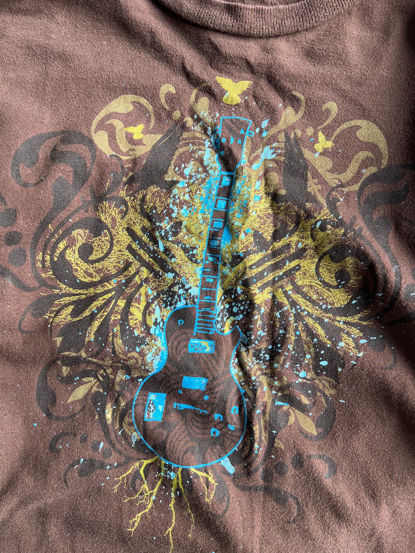 Vintage Brown Top Heavy Y2k Shirt - XS