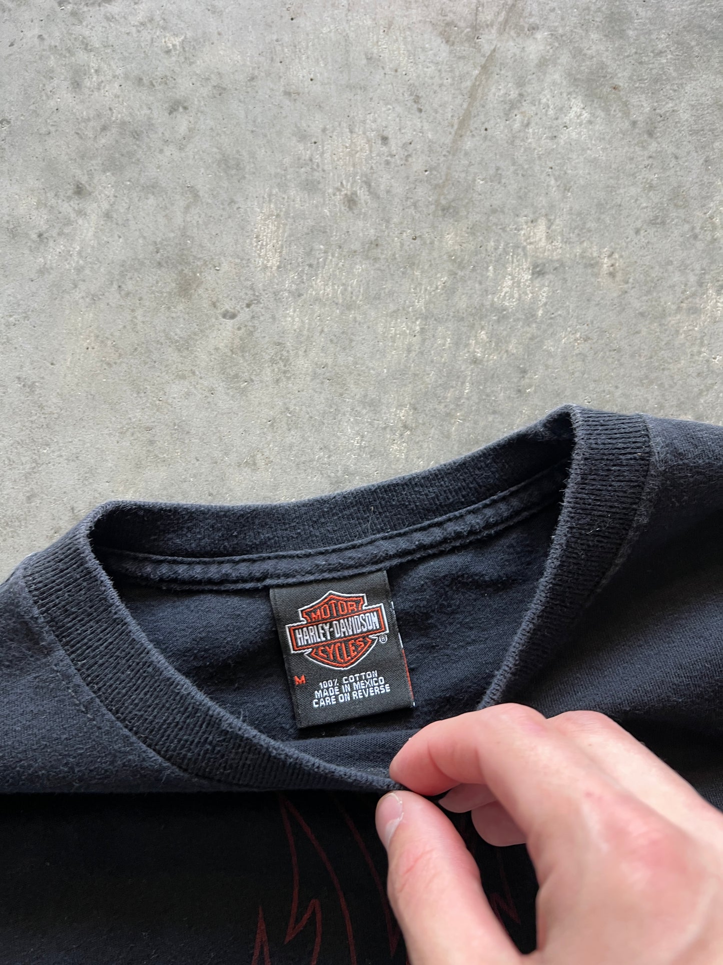 Vintage Black Harley Davidson Shirt - M