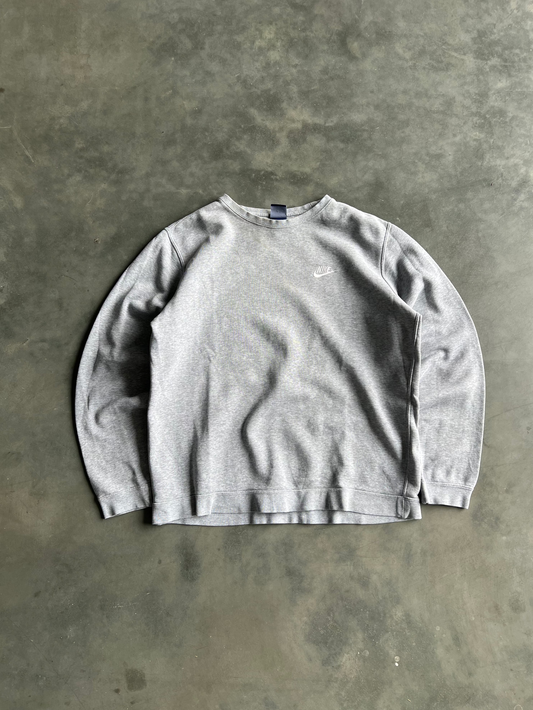 Vintage Grey Nike Swoosh Crew - L