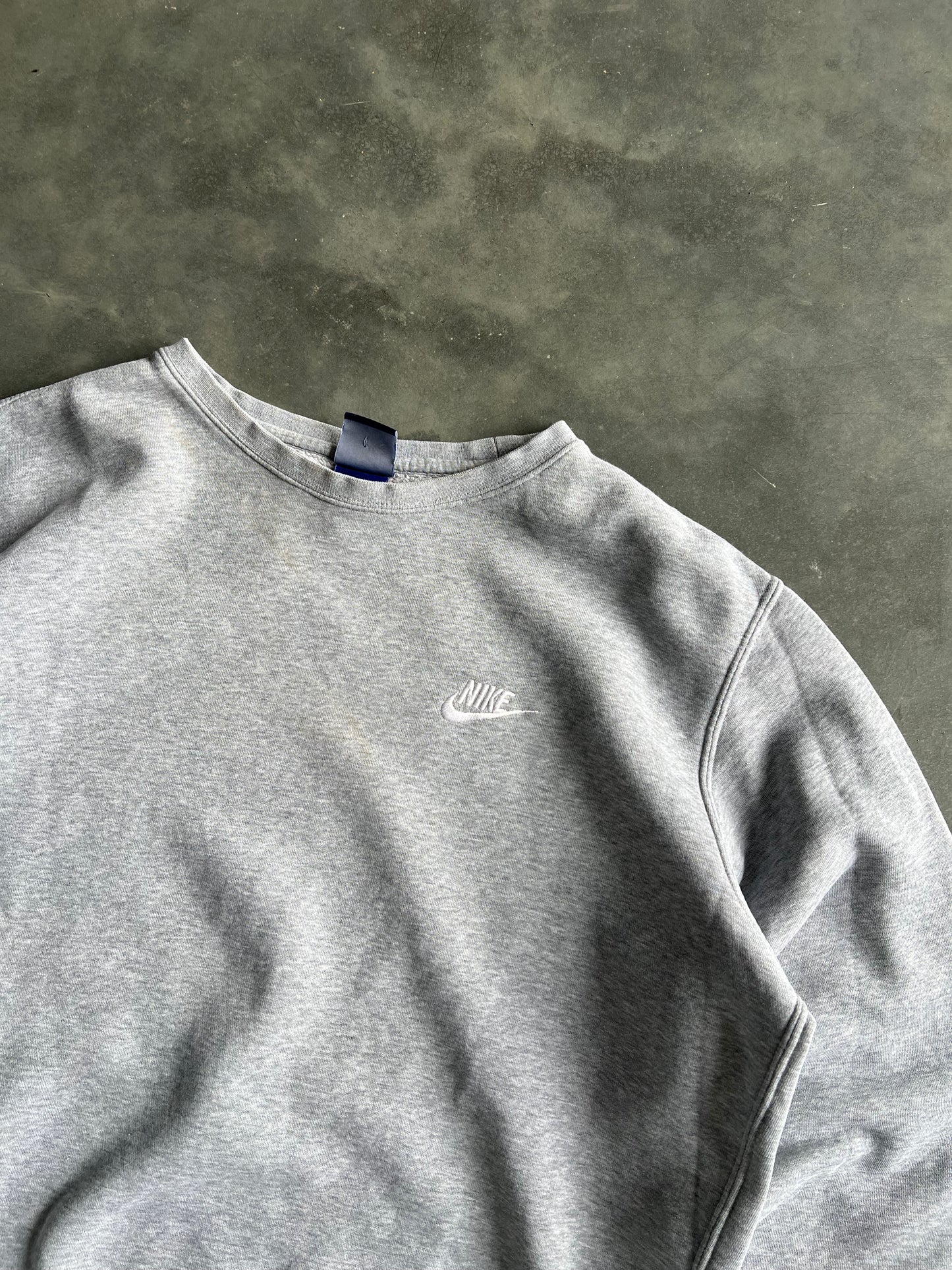 Vintage Grey Nike Swoosh Crew - L