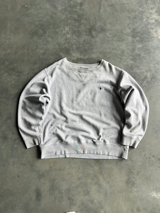 Vintage Grey Polo Ralph Lauren Crew - XL