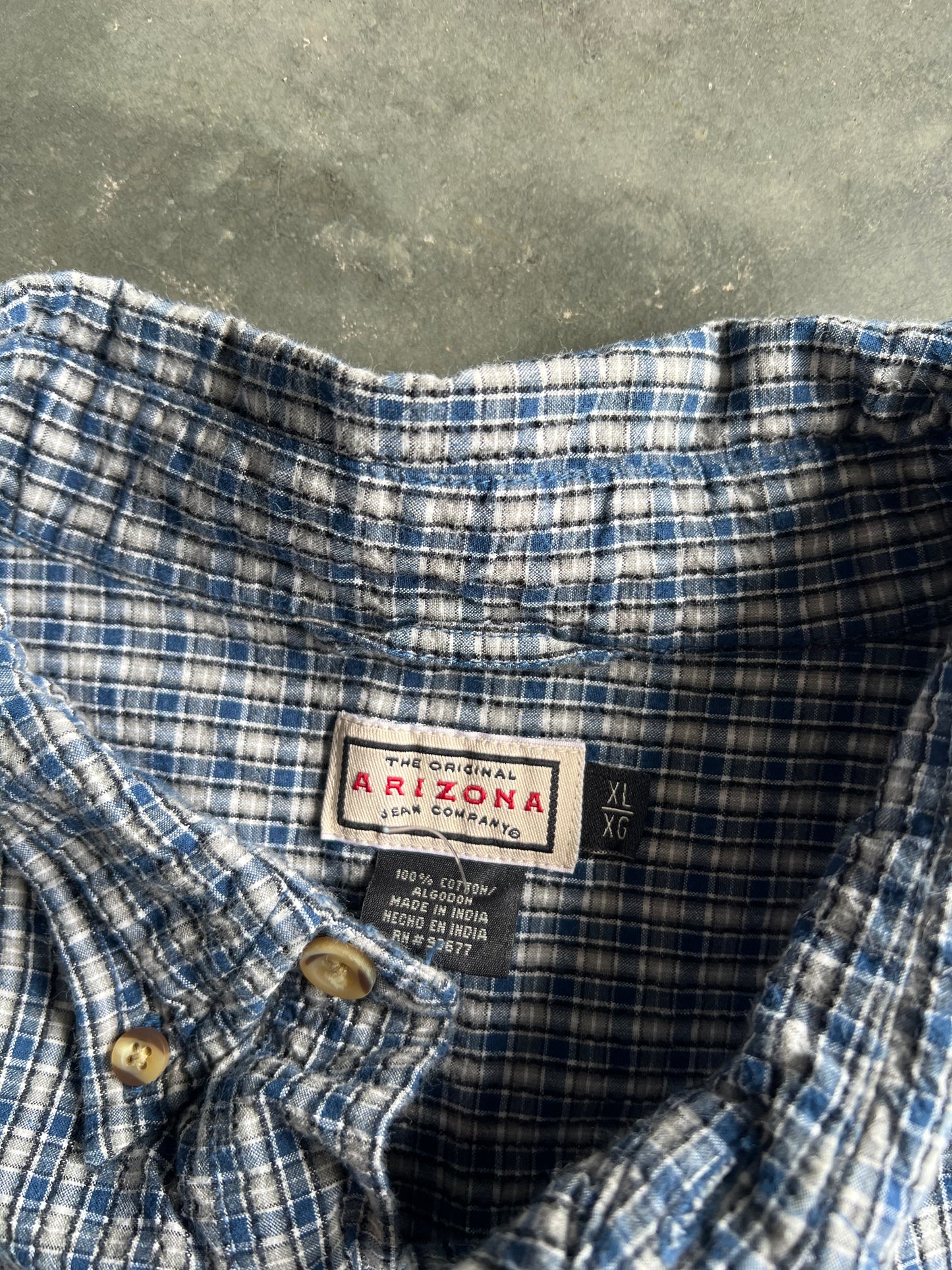Vintage Blue Arizona Button Down Shirt - XL