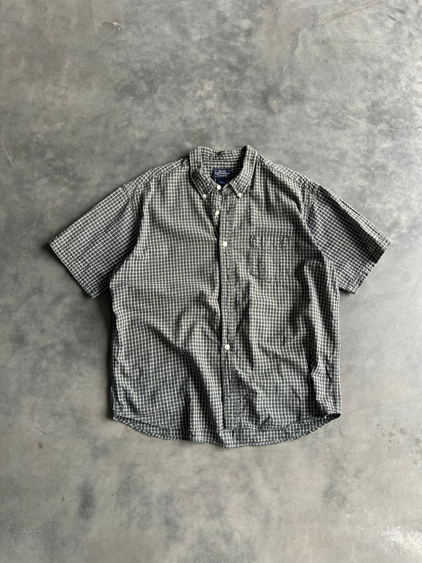 Vintage Green Sanoma Button Down Shirt - XL