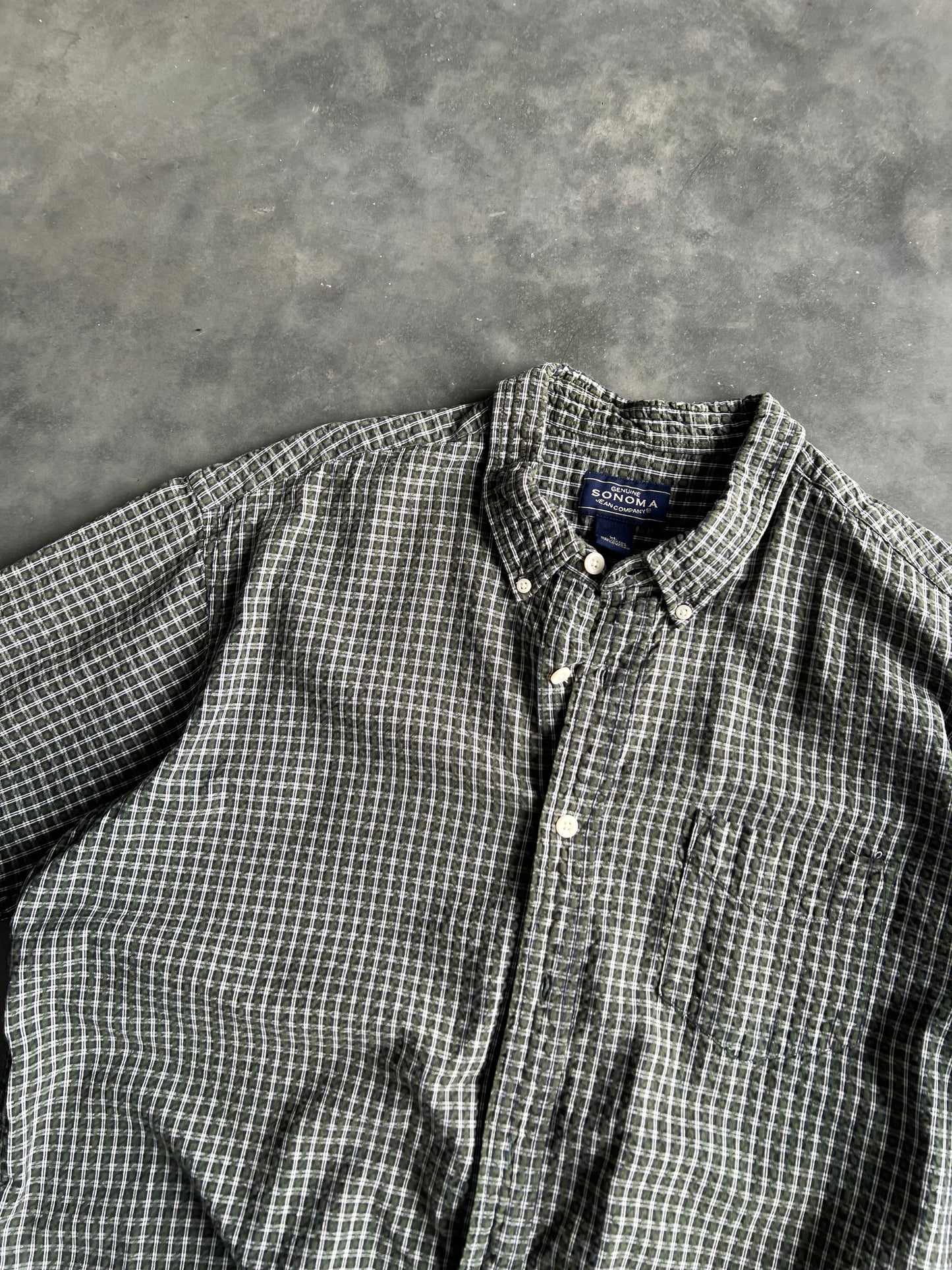 Vintage Green Sanoma Button Down Shirt - XL