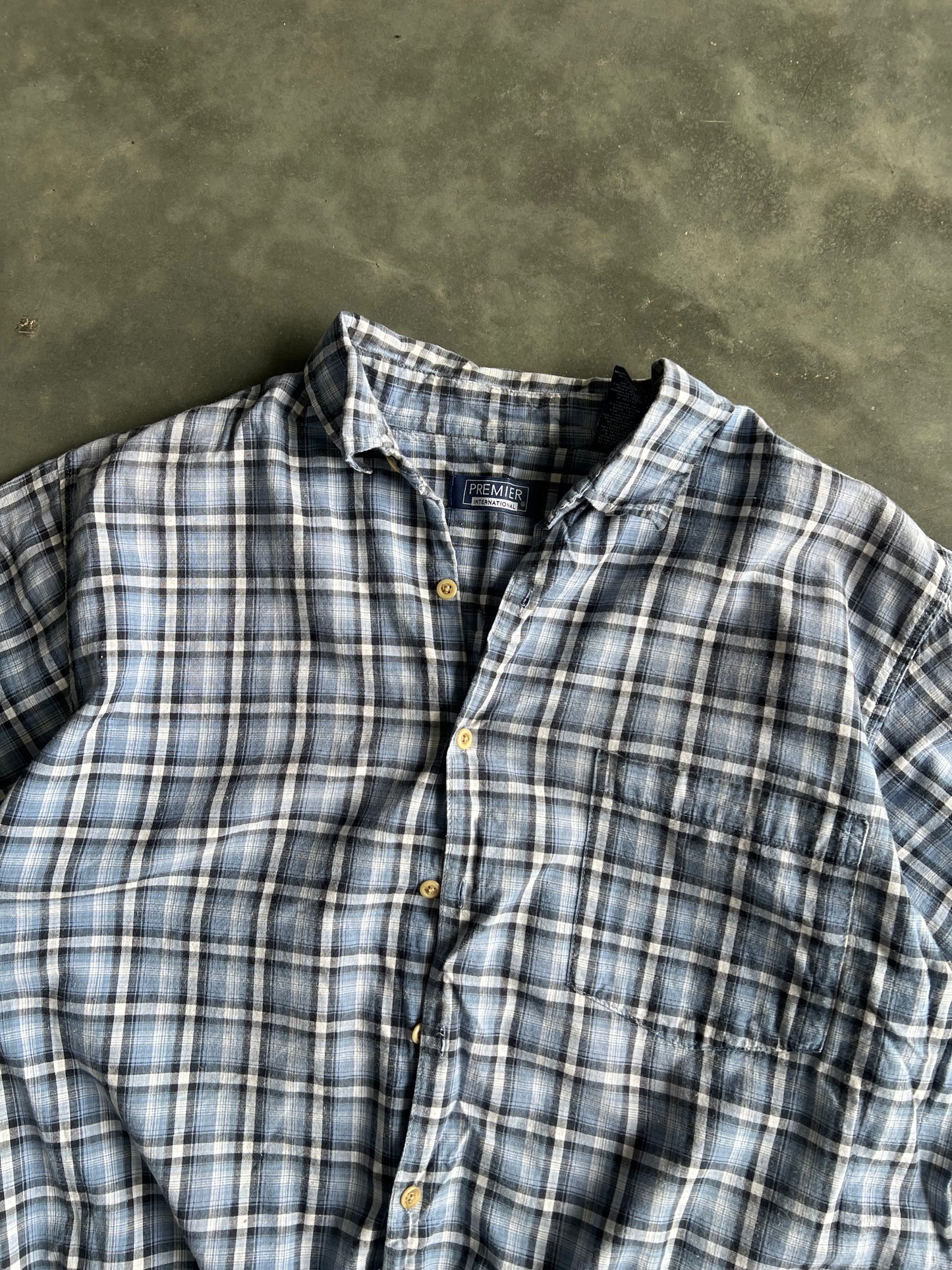 Vintage Blue Premier Button Down Shirt - XL