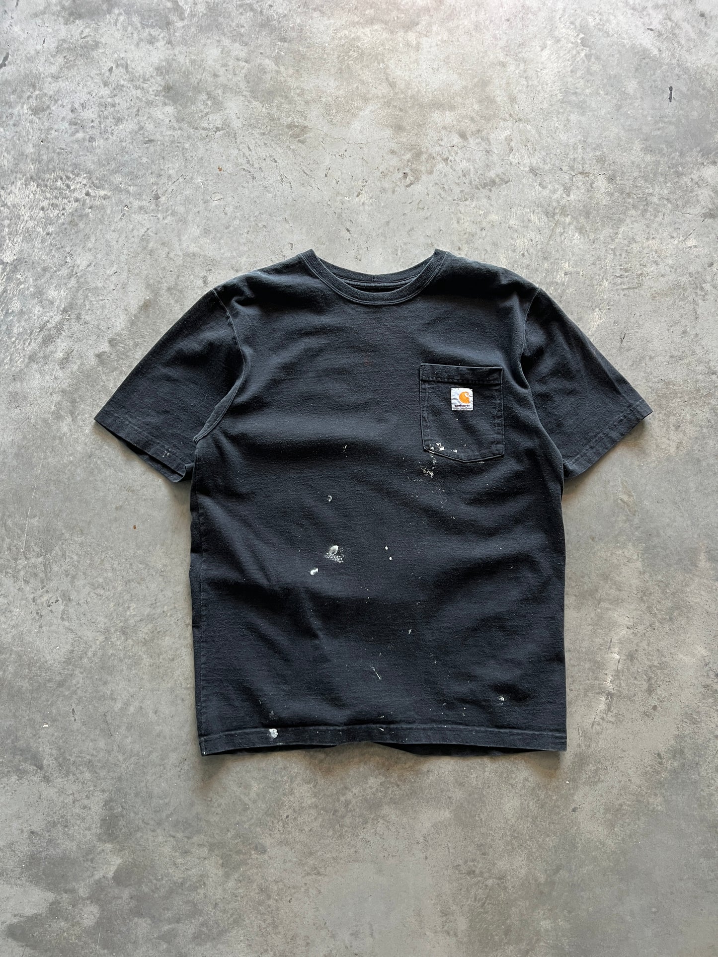 Vintage Black Paint Stained Carhartt Shirt - M