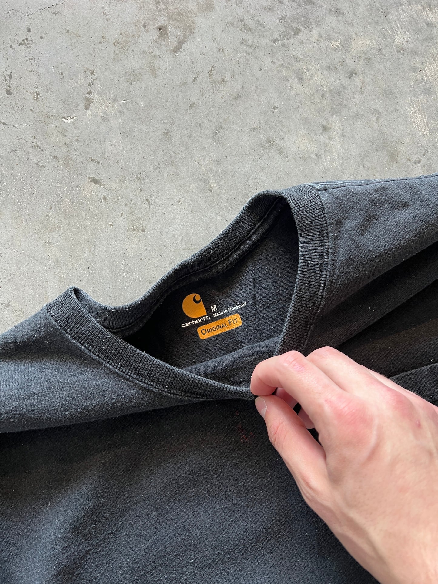 Vintage Black Paint Stained Carhartt Shirt - M