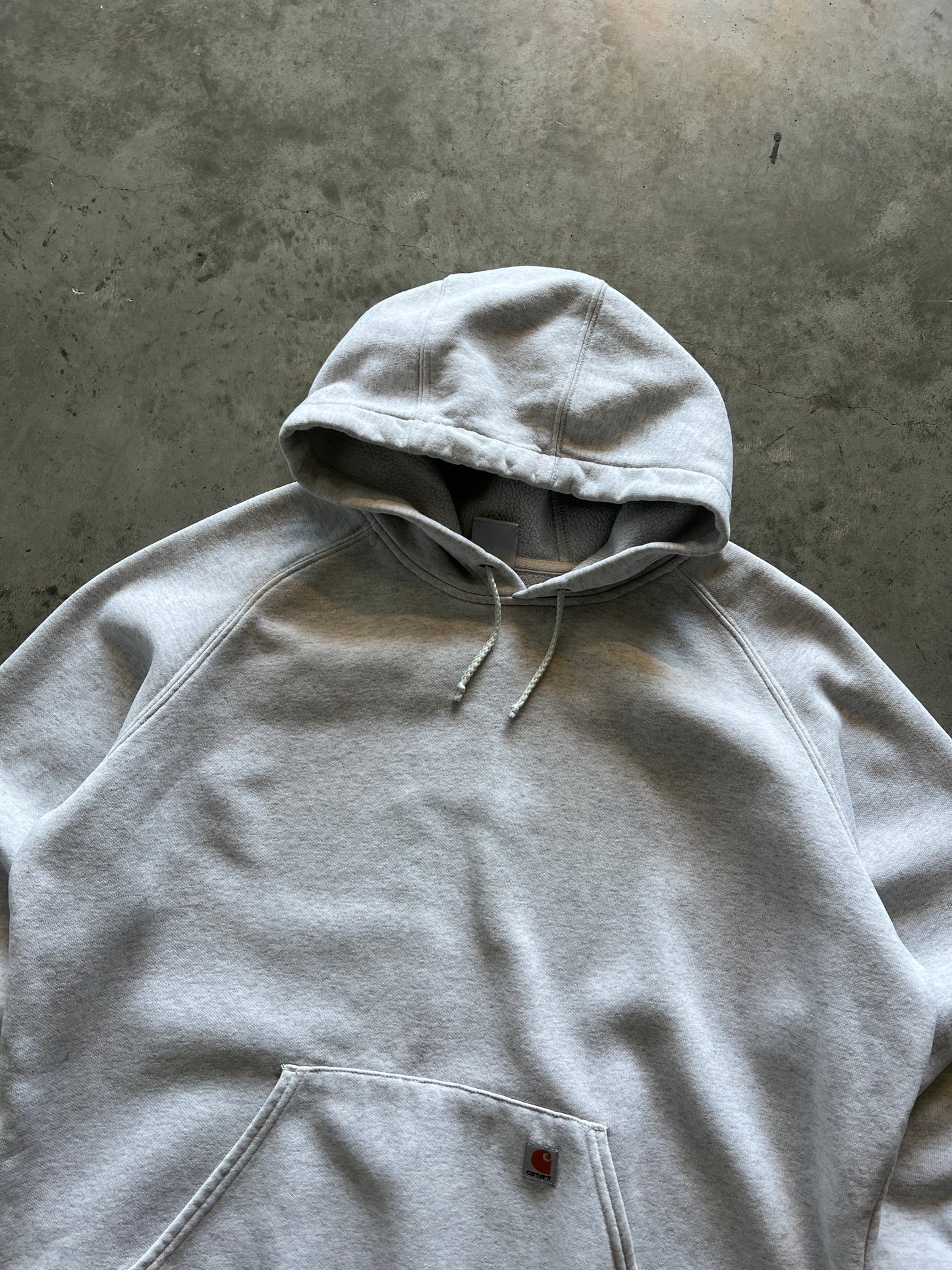 Vintage White Carhartt Hoodie - L