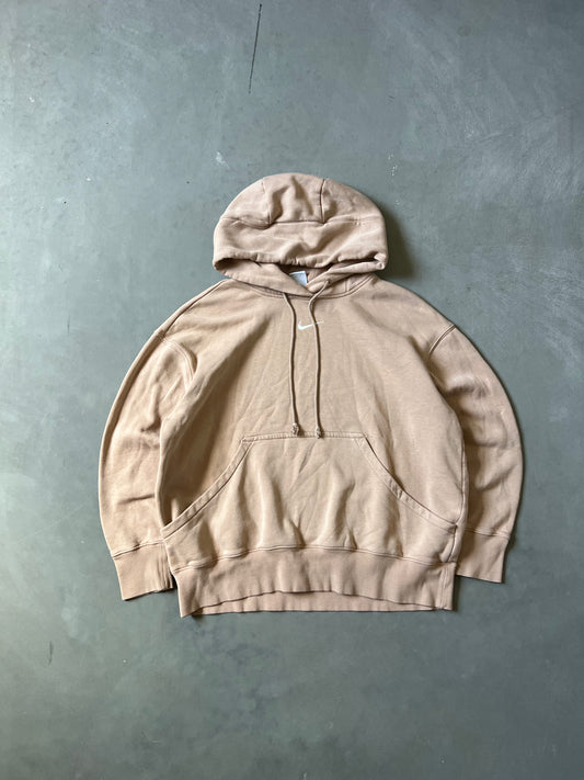 Cream Nike Center Swoosh Hoodie - S