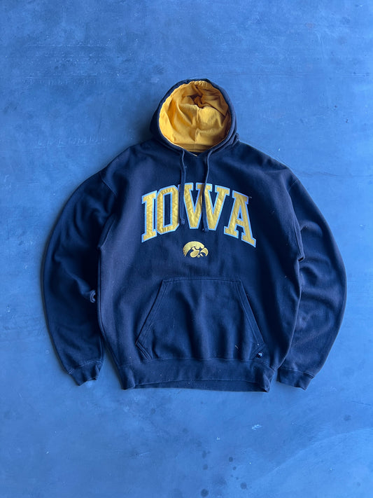 Vintage Black Iowa Hawkeyes Hoodie - XL