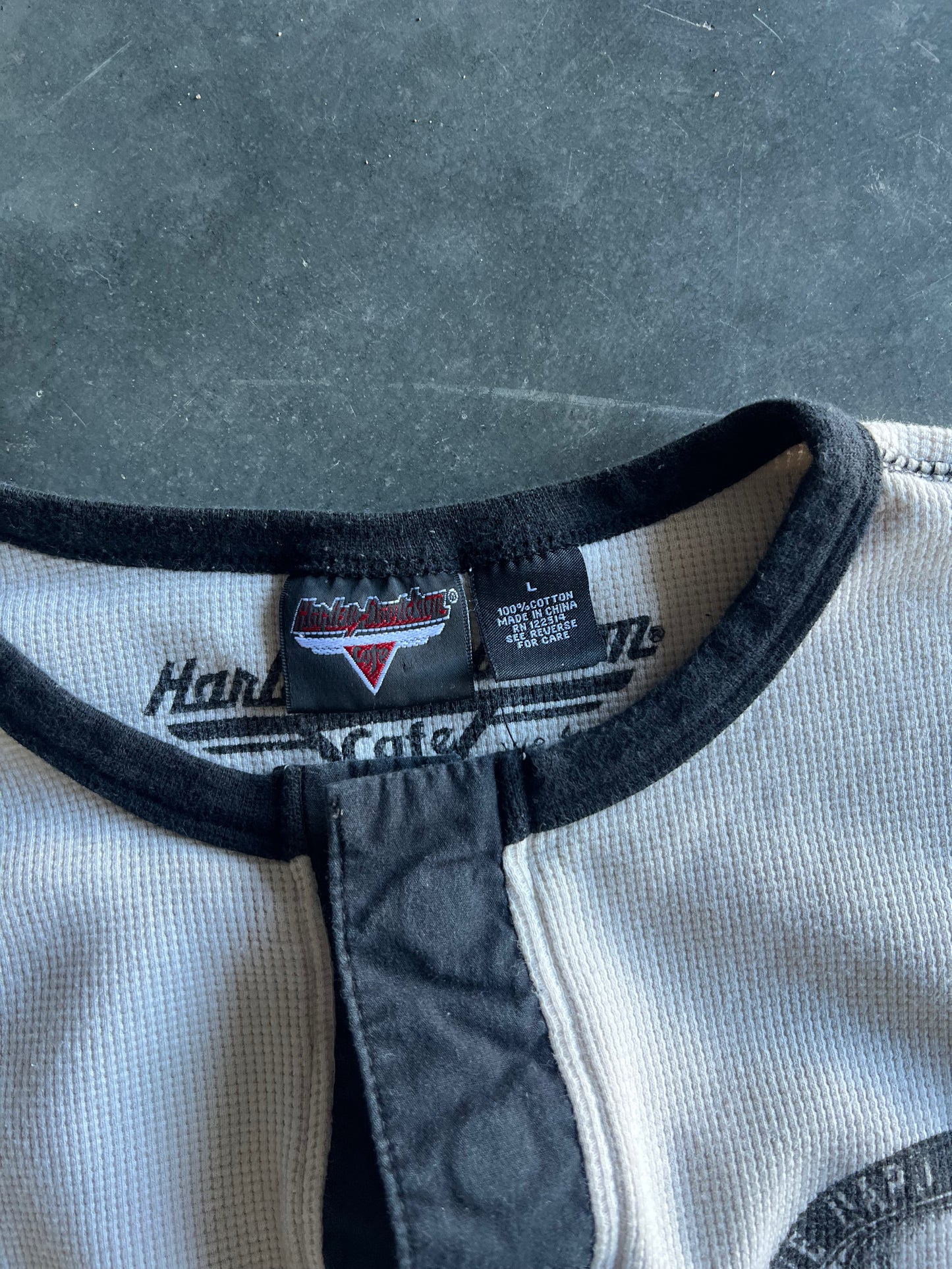 Vintage Harley Davidson Thermal Shirt - L