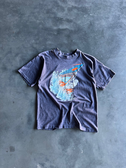 Vintage Faded Grey Surfing Tee - XS