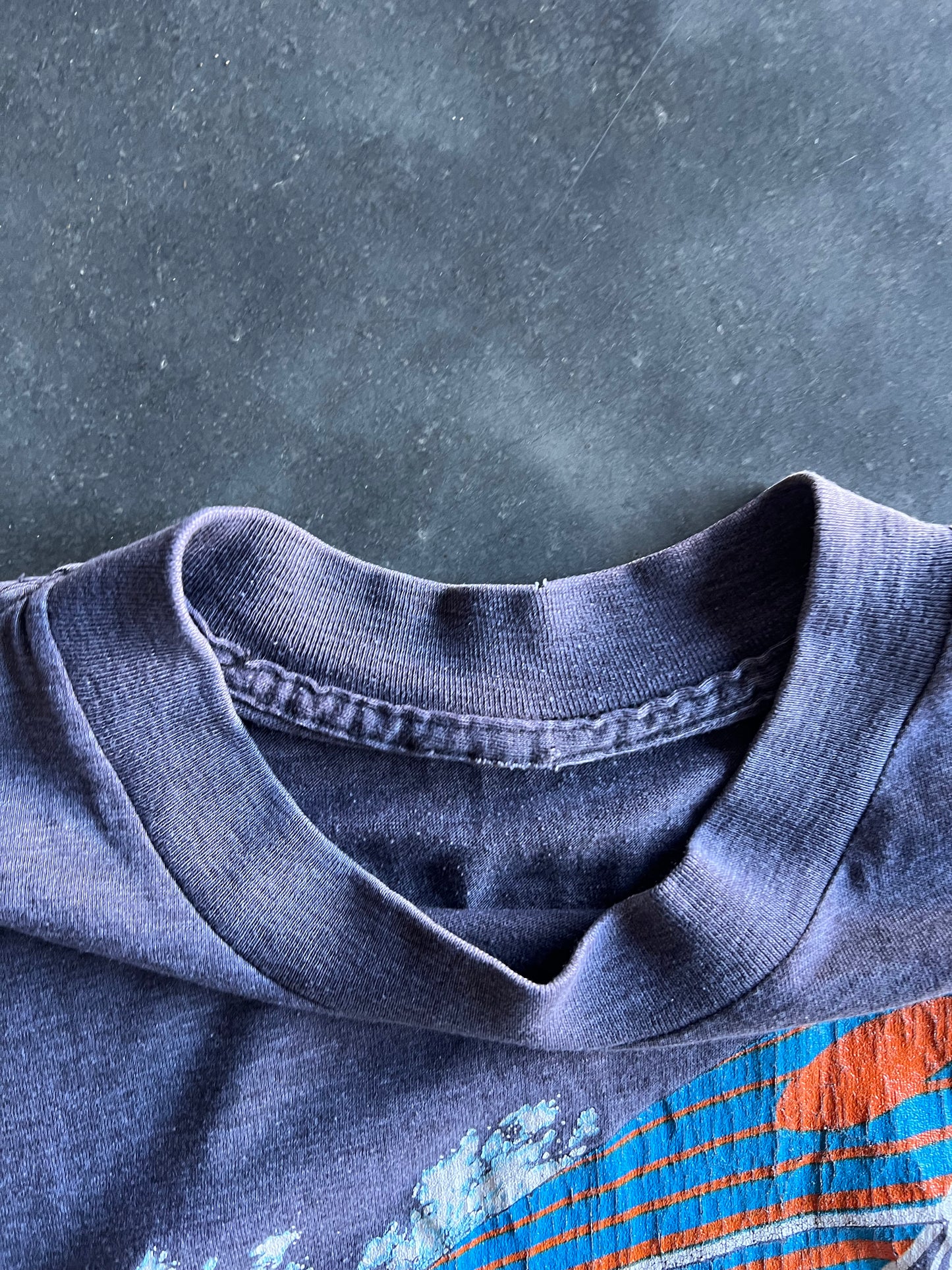 Vintage Faded Grey Surfing Tee - XS