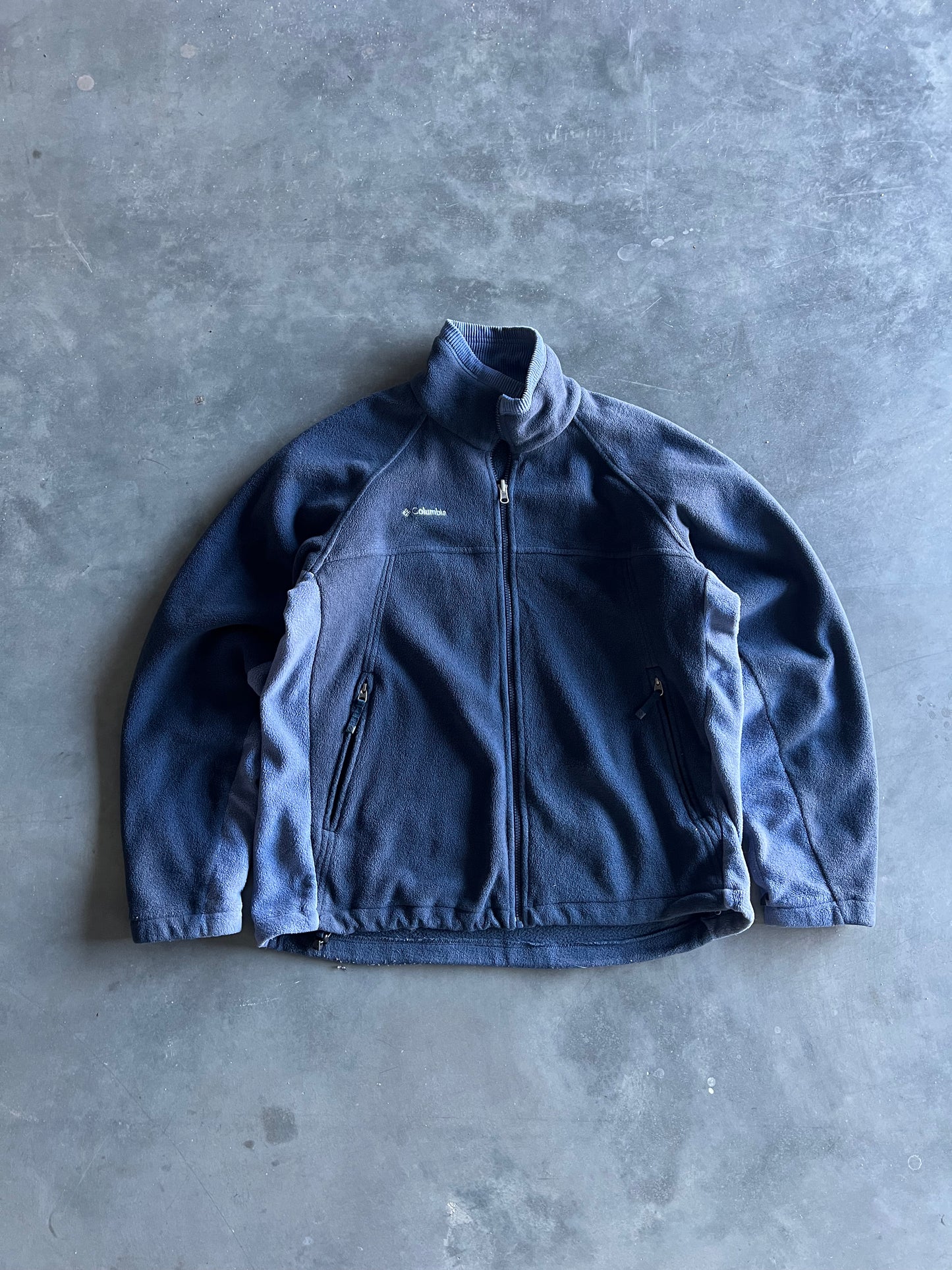 Vintage Navy Blue Columbia Zip Fleece - L