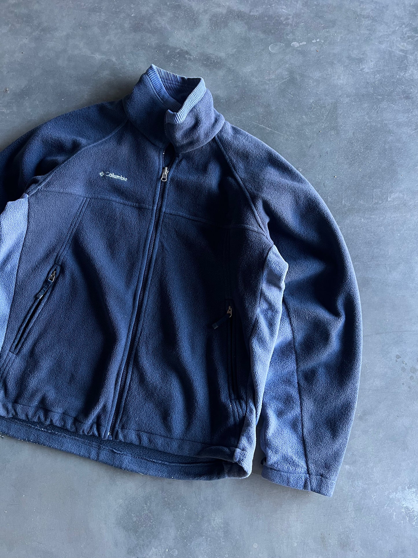 Vintage Navy Blue Columbia Zip Fleece - L
