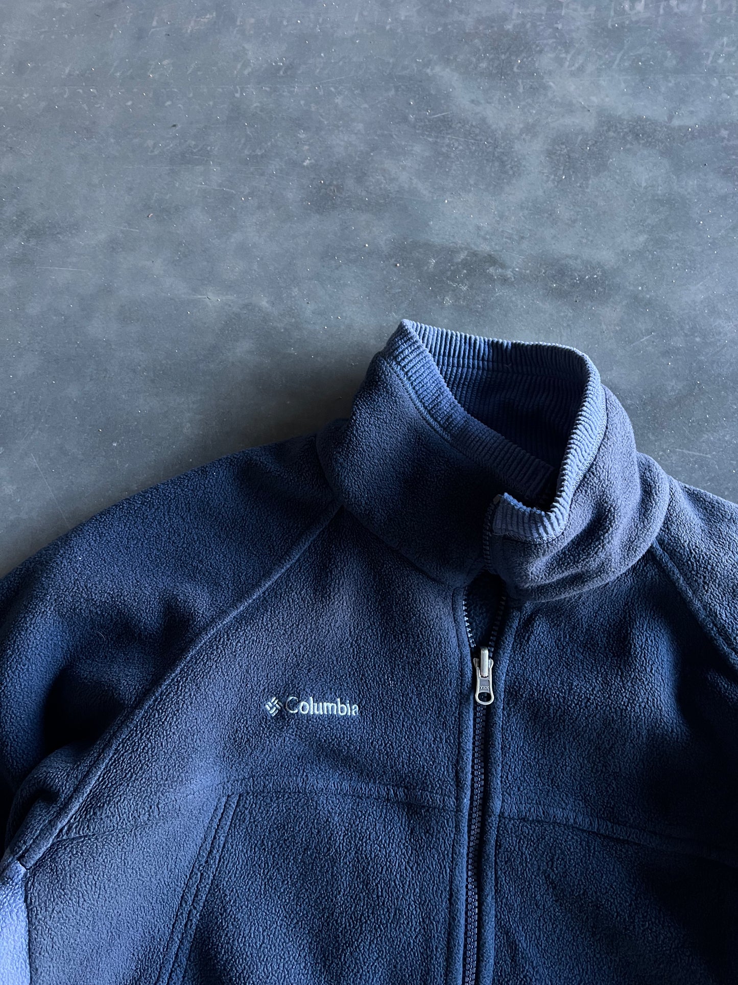 Vintage Navy Blue Columbia Zip Fleece - L