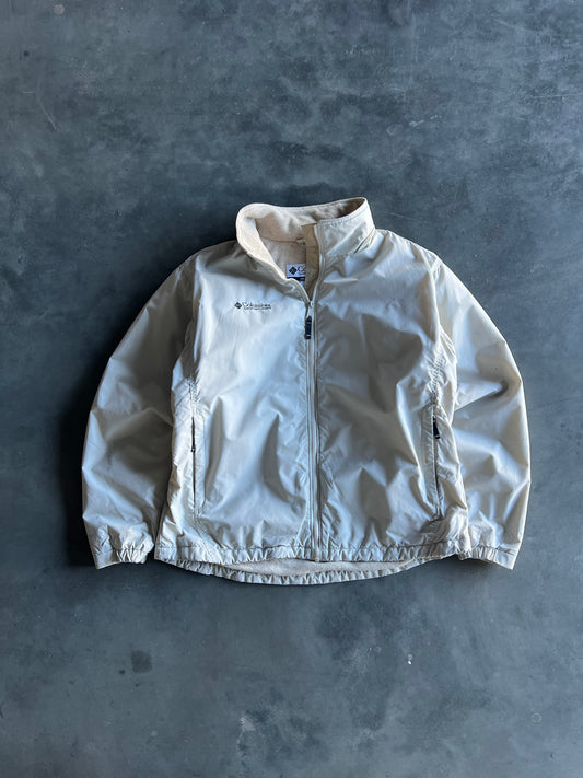 Vintage Pastel White Columbia Zip Jacket - XL