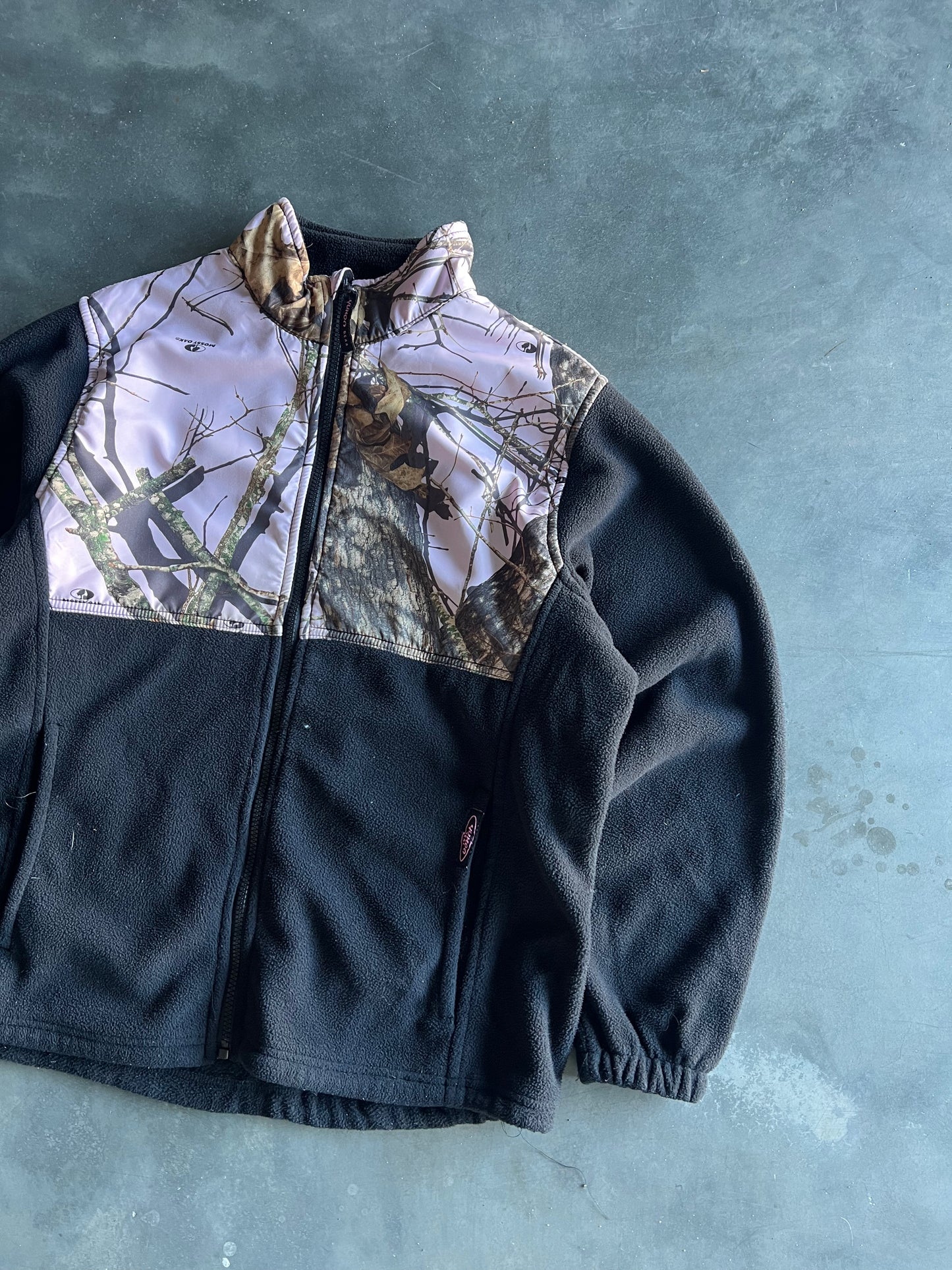 Vintage Pink RealTree Camo Zip Fleece - M