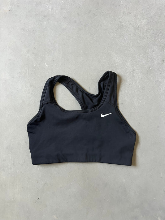 Black Nike Swoosh Sports Bra - S