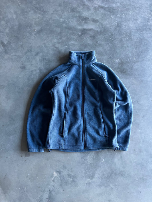 Vintage Ocean Blue Columbia Zip Fleece - S