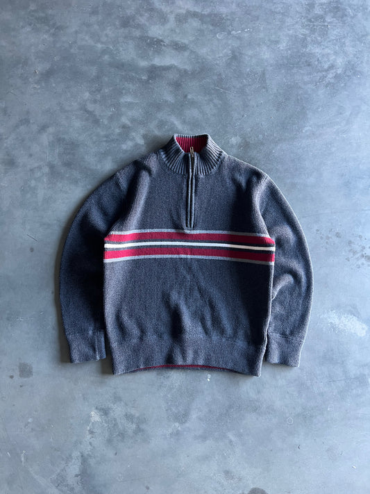 Vintage Grey Eddie Bauer Stripped Sweater - M
