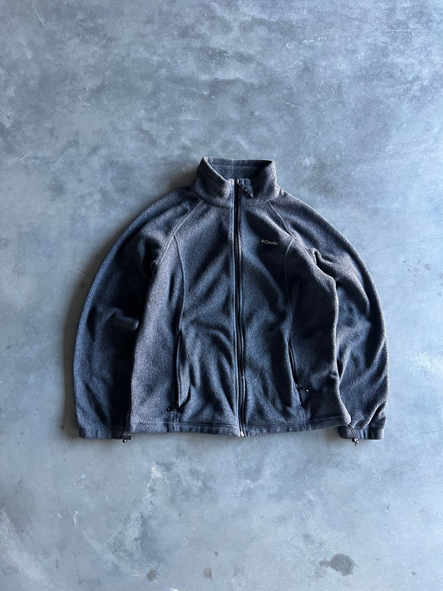 Vintage Dark Grey Columbia Zip Fleece - XL