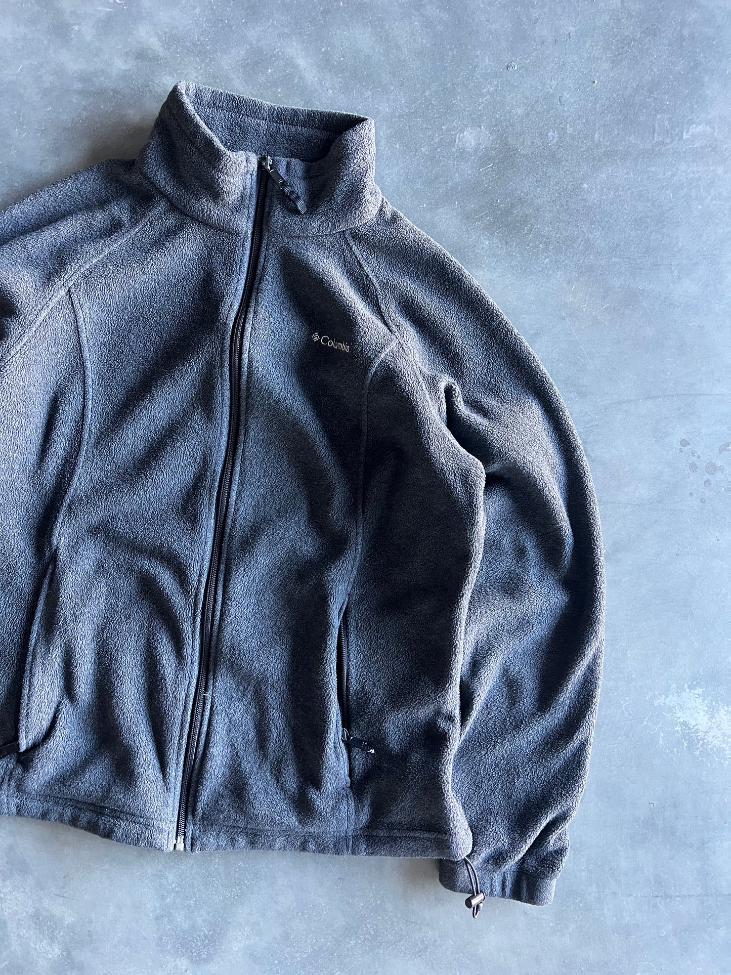 Vintage Dark Grey Columbia Zip Fleece - XL