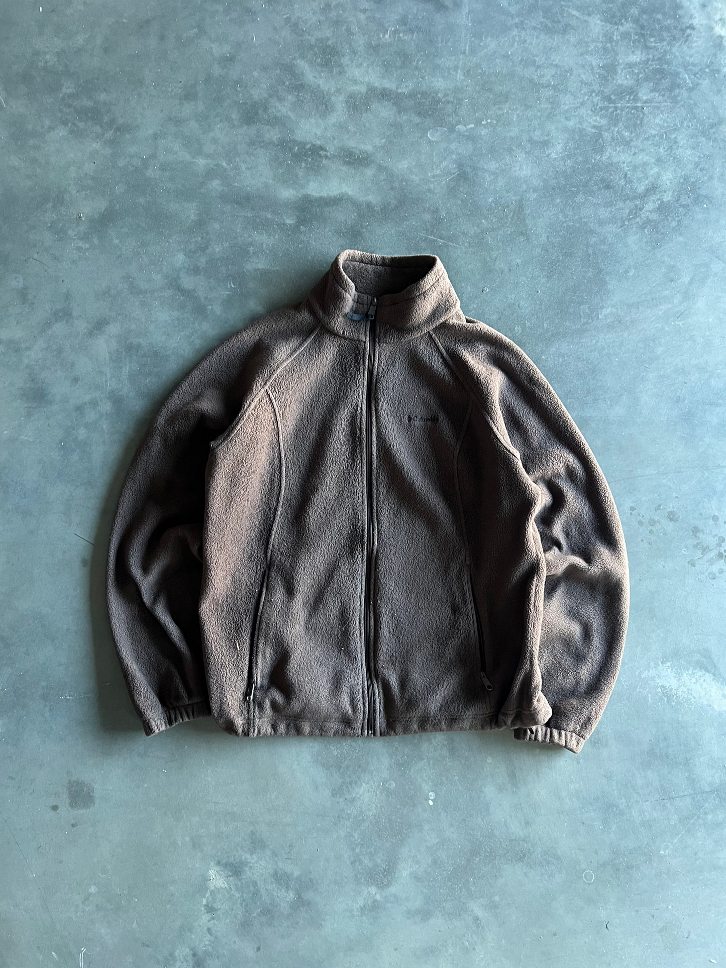 Vintage Mocha Brown Columbia Zip Fleece - XL