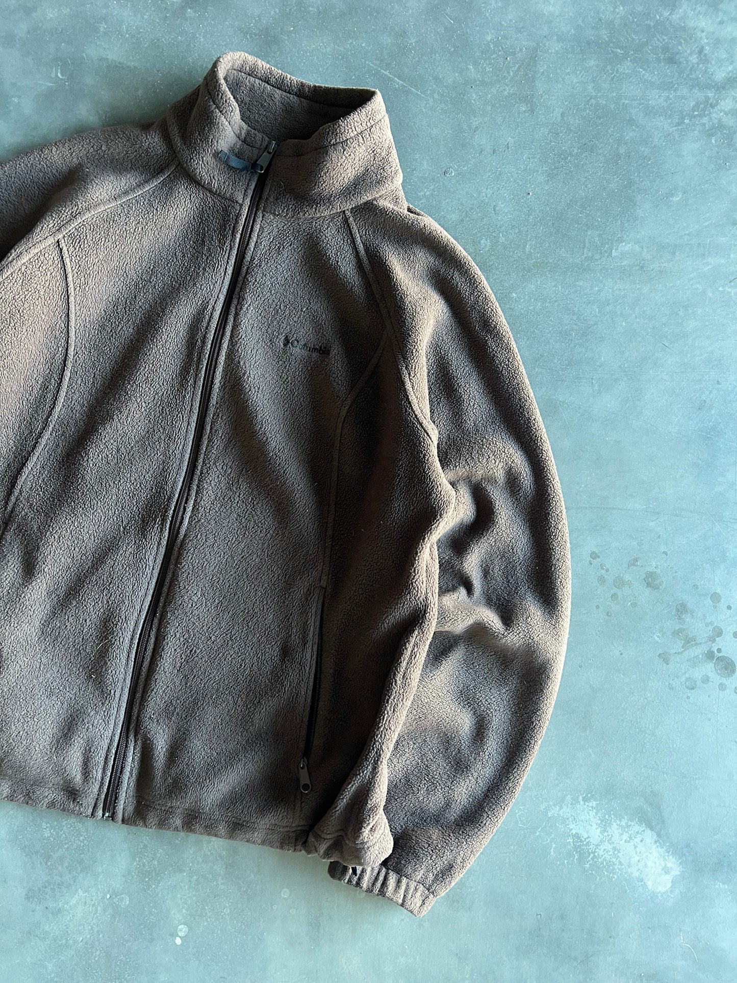 Vintage Mocha Brown Columbia Zip Fleece - XL