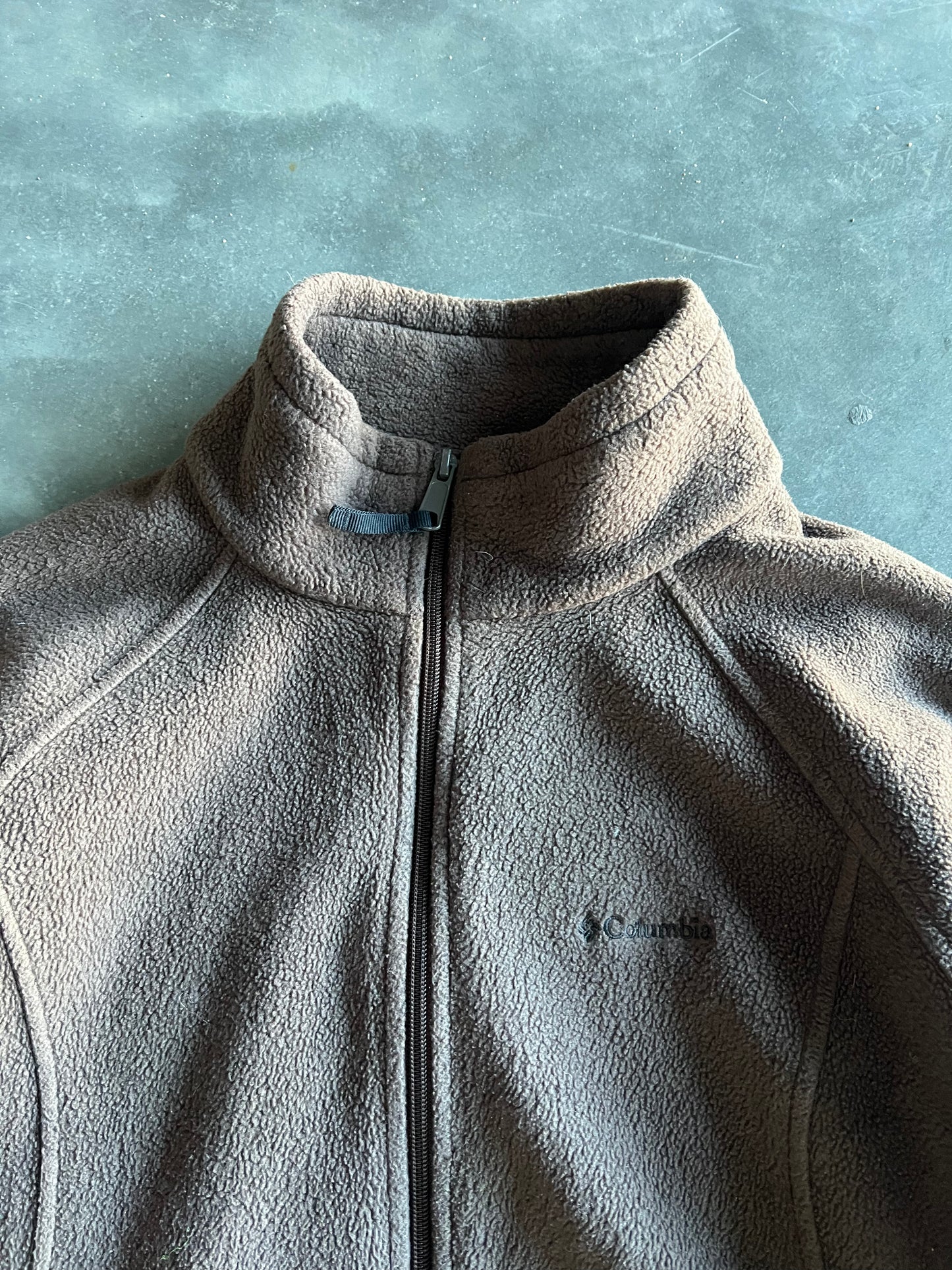Vintage Mocha Brown Columbia Zip Fleece - XL