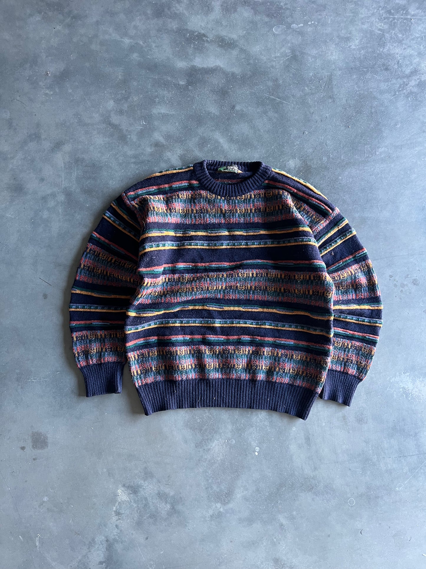 Vintage 90s Coogie Style Cable Knit Sweater - M