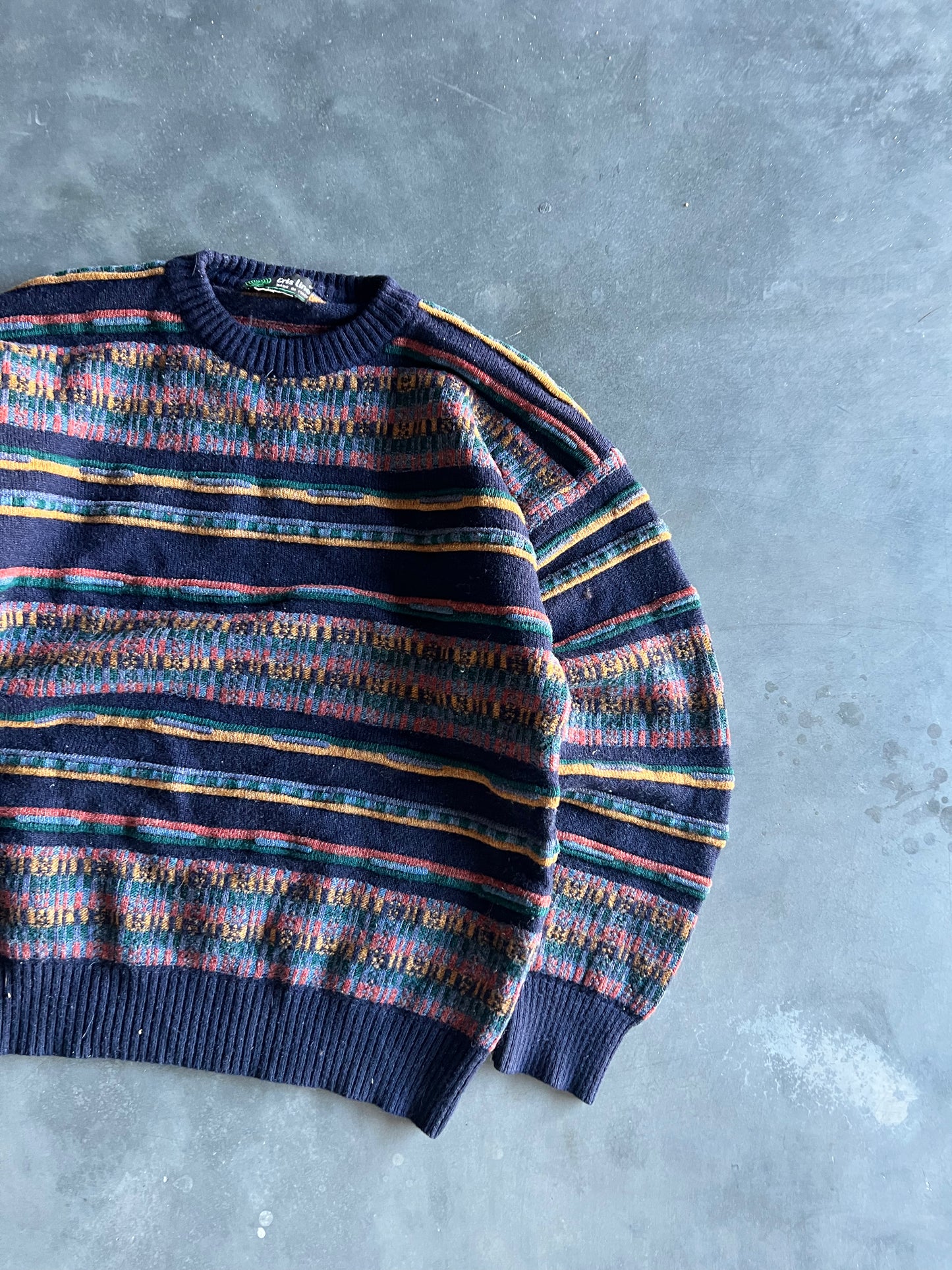 Vintage 90s Coogie Style Cable Knit Sweater - M