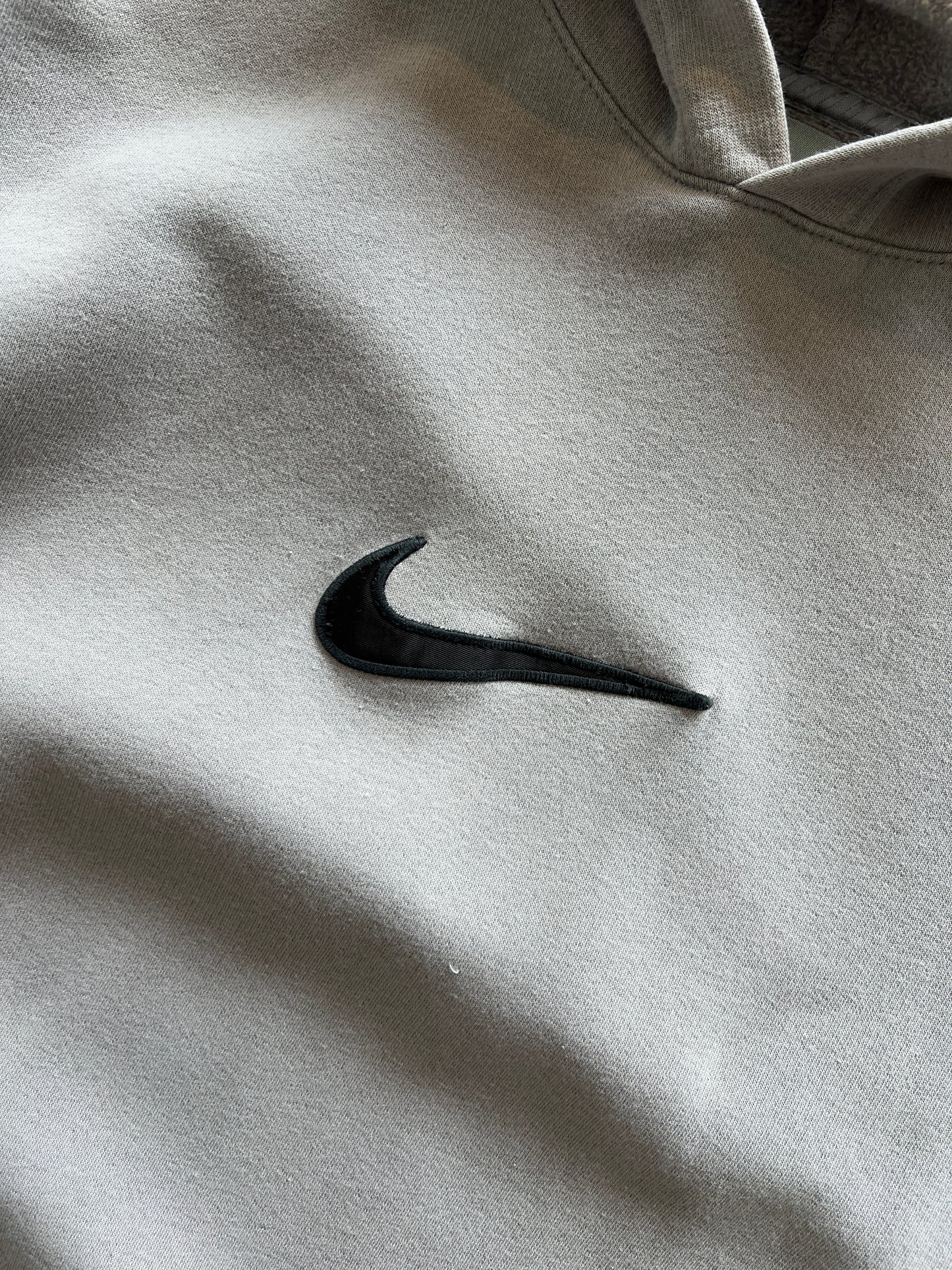 Vintage Cream Nike Center Swoosh Hoodie - XXL