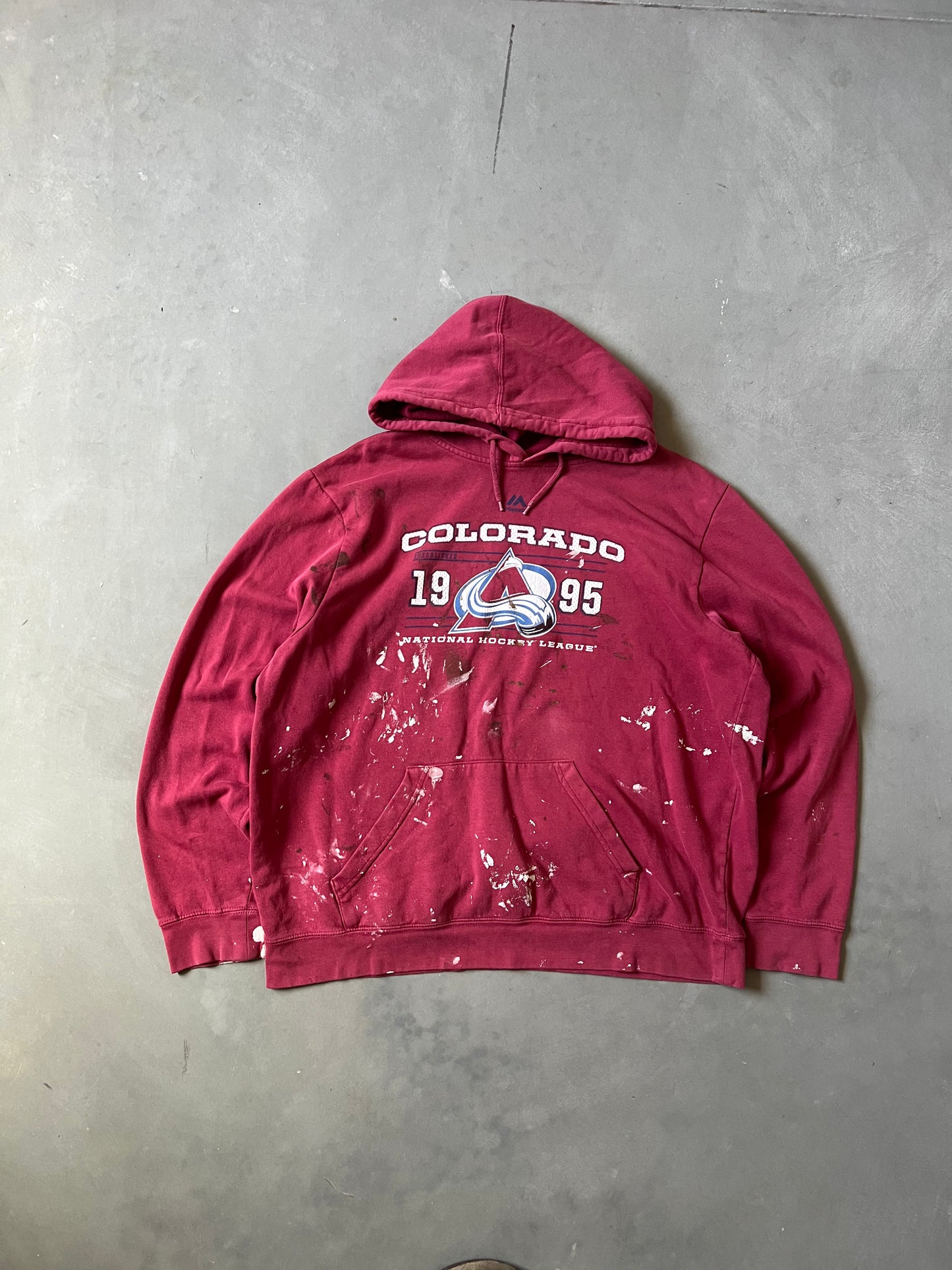 Painted Colorado Avalanche NFL Hoodie - XL