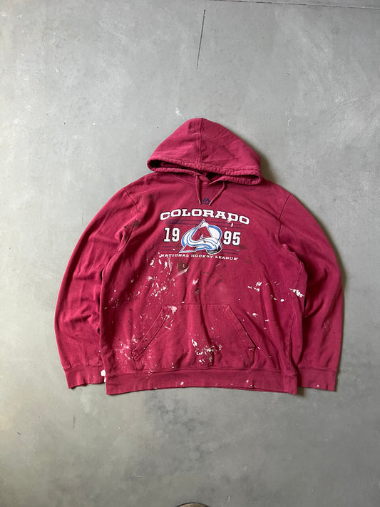 Painted Colorado Avalanche NFL Hoodie - XL