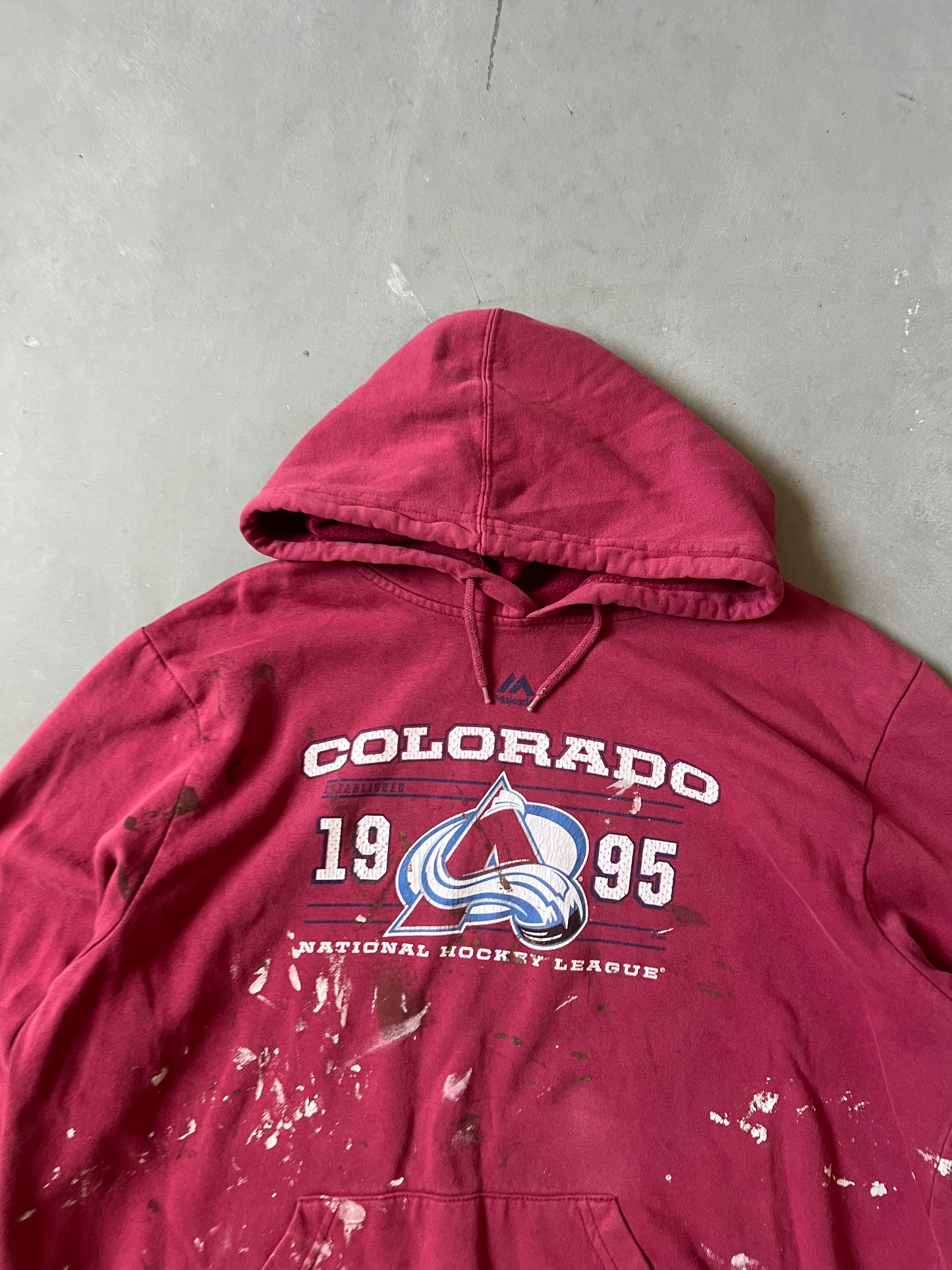 Painted Colorado Avalanche NFL Hoodie - XL