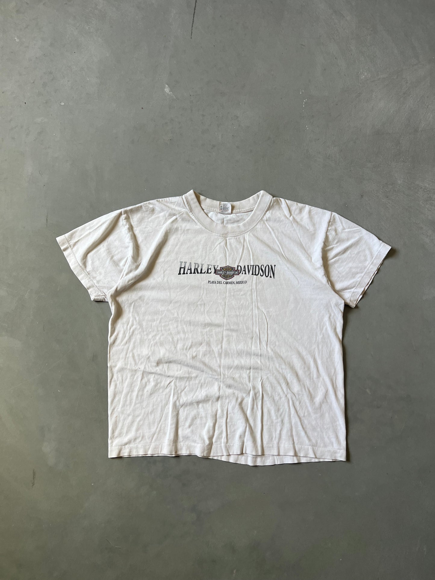 Harley Davison Spellout Cropped Shirt - XL