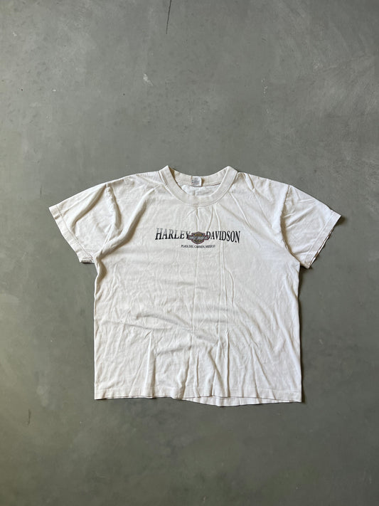 Harley Davison Spellout Cropped Shirt - XL